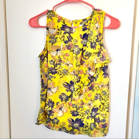 Anthropologie HD in Paris yellow floral flutter - Picture 4 of 8